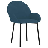 Vidaxl eetkamerstoelen 2 st fluweel blauw