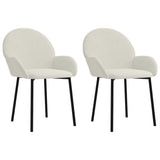 Vidaxl eetkamerstoelen 2 st fluweel crèmekleurig