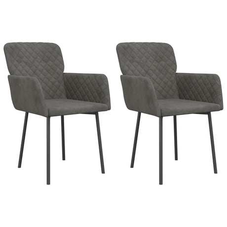 Vidaxl eetkamerstoelen 2 st fluweel donkergrijs
