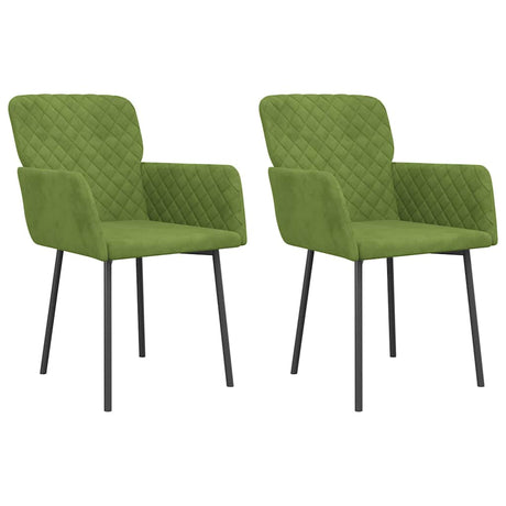 Vidaxl eetkamerstoelen 2 st fluweel lichtgroen