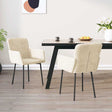 Vidaxl eetkamerstoelen 2 st fluweel crèmekleurig
