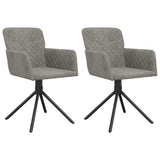 Vidaxl eetkamerstoelen draaibaar 2 st fluweel lichtgrijs