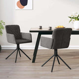 Vidaxl eetkamerstoelen draaibaar 2 st fluweel donkergrijs