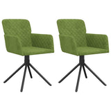 Vidaxl eetkamerstoelen draaibaar 2 st fluweel lichtgroen