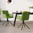 Vidaxl eetkamerstoelen draaibaar 2 st fluweel lichtgroen