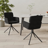 Vidaxl eetkamerstoelen draaibaar 2 st fluweel zwart
