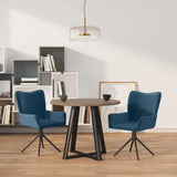 Vidaxl eetkamerstoelen draaibaar 2 st fluweel blauw