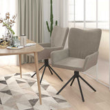 Vidaxl eetkamerstoelen draaibaar 2 st fluweel lichtgrijs