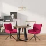 Vidaxl eetkamerstoelen draaibaar 2 st fluweel wijnrood