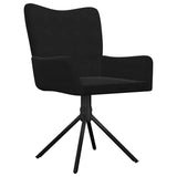 Vidaxl eetkamerstoelen draaibaar 2 st fluweel zwart