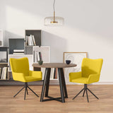 Vidaxl eetkamerstoelen draaibaar 2 st fluweel geel