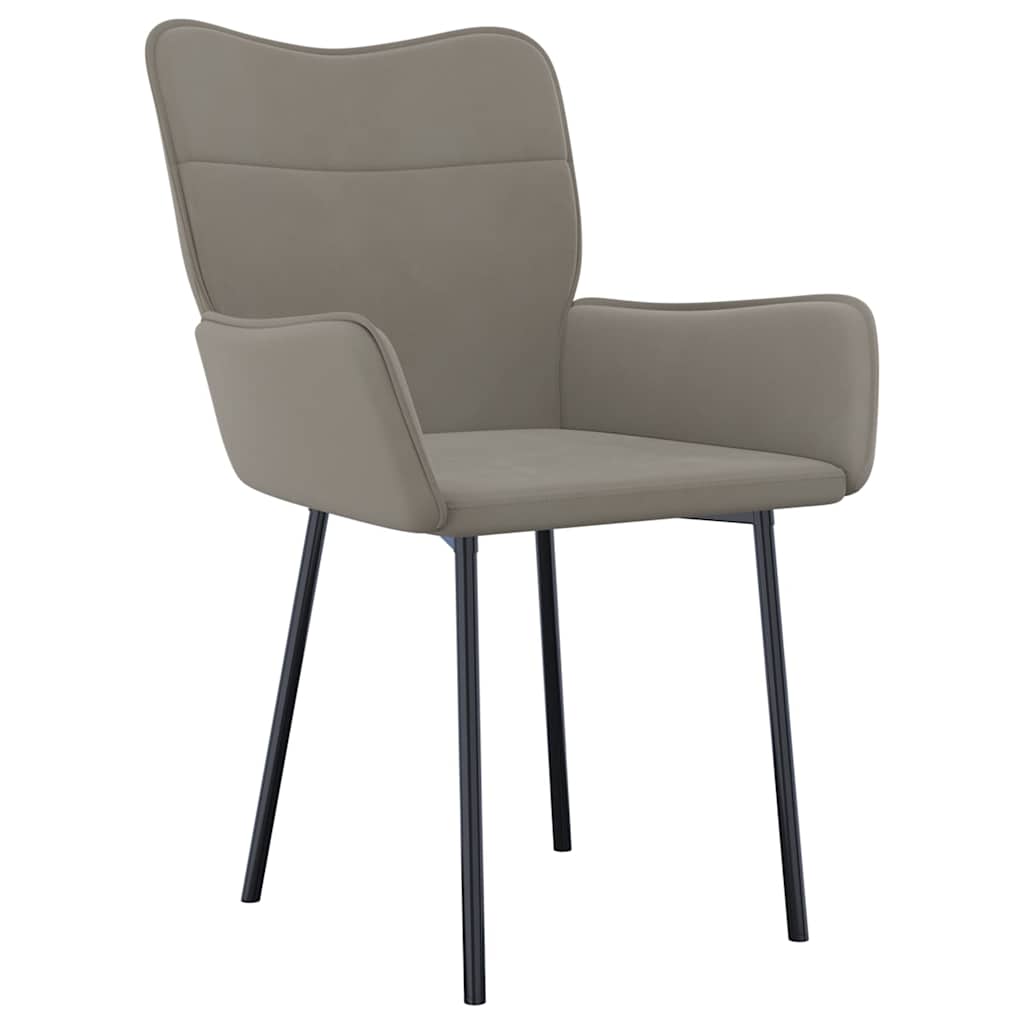 Vidaxl eetkamerstoelen 2 st fluweel lichtgrijs