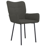 Vidaxl eetkamerstoelen 2 st fluweel donkergrijs