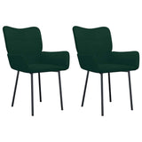 Vidaxl eetkamerstoelen 2 st fluweel donkergroen
