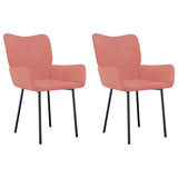 Vidaxl eetkamerstoelen 2 st fluweel roze