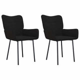 Vidaxl eetkamerstoelen 2 st fluweel zwart