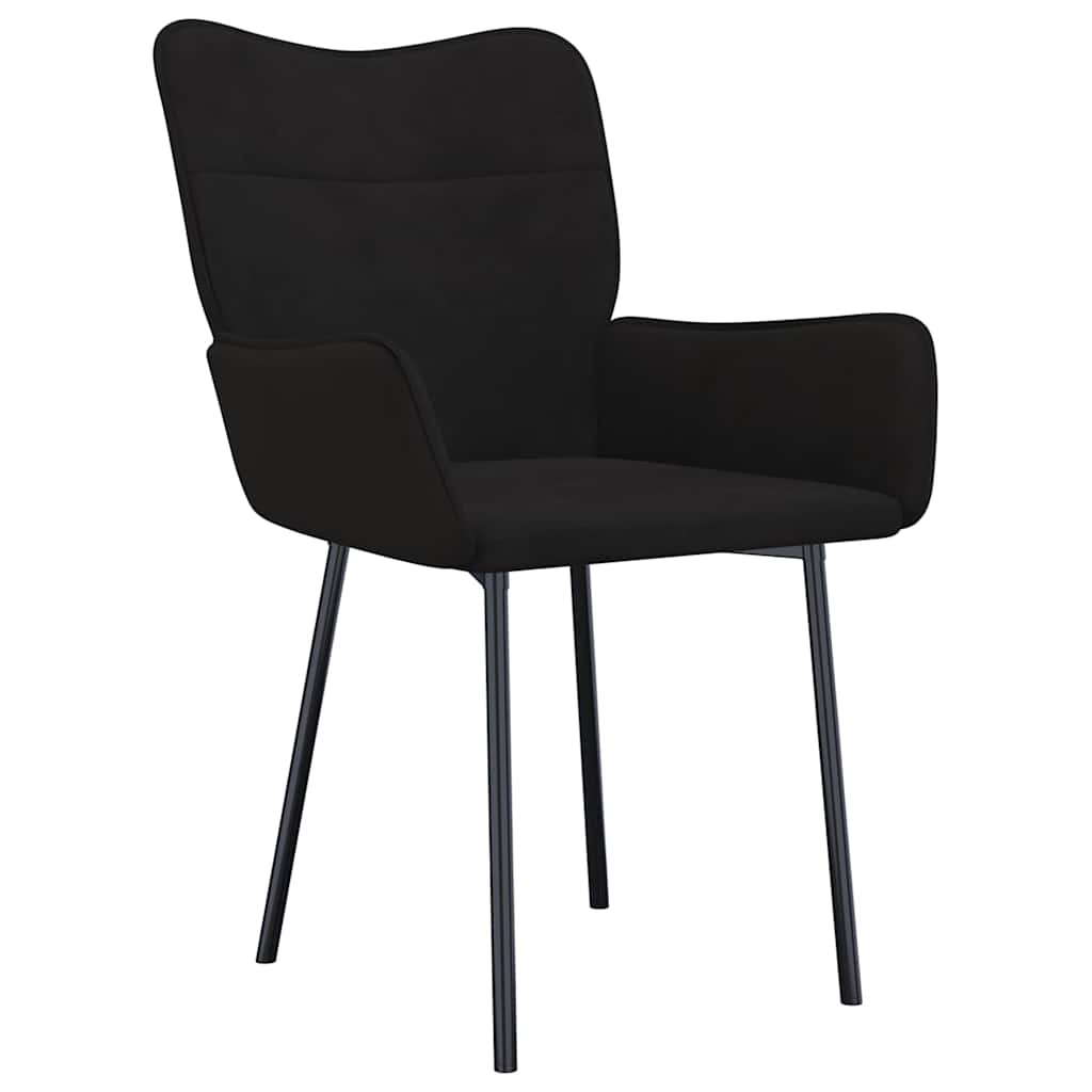 Vidaxl eetkamerstoelen 2 st fluweel zwart