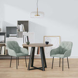 Vidaxl eetkamerstoelen 2 st fluweel lichtgrijs