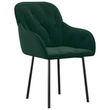 Vidaxl eetkamerstoelen 2 st fluweel donkergroen