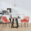Vidaxl eetkamerstoelen 2 st fluweel roze