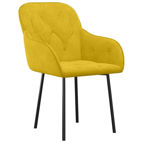 Vidaxl eetkamerstoelen 2 st fluweel geel