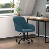 Vidaxl kantoorstoel draaibaar fluweel blauw
