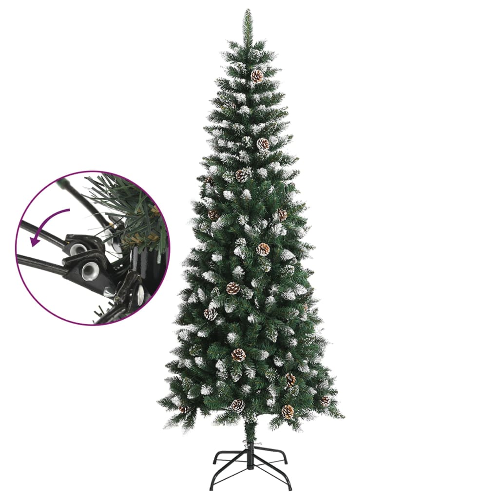 Vidaxl Kunstkerstboom med standard 210 cm PVC Green