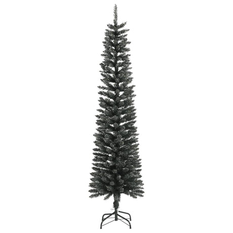 Vidaxl kunstkerstboom met standaard smal 210 cm pvc groen