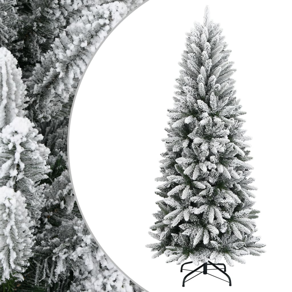 Vidaxl Kunstkerstboom mit Schnee 210 cm PVC und PE