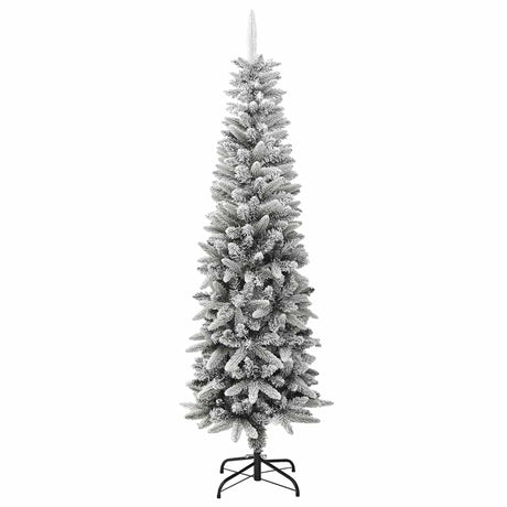 VidaXL Kunstkerstboom met sneeuw smal 180 cm PVC en PE