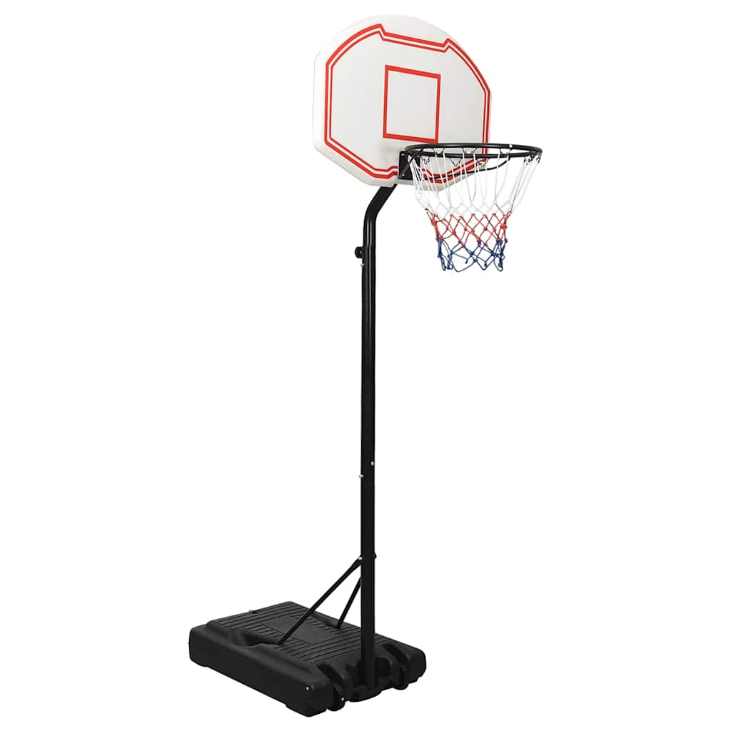 Norme de basket-ball Vidaxl 237-307 cm en polyéthylène blanc