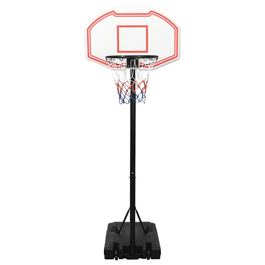 Norme de basket-ball Vidaxl 237-307 cm en polyéthylène blanc