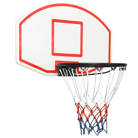 Vidaxl basketbalbord 71x45x2 cm polyetheen wit