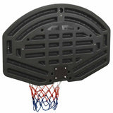 Vidaxl basketbalbord 90x60x2 cm polyetheen zwart
