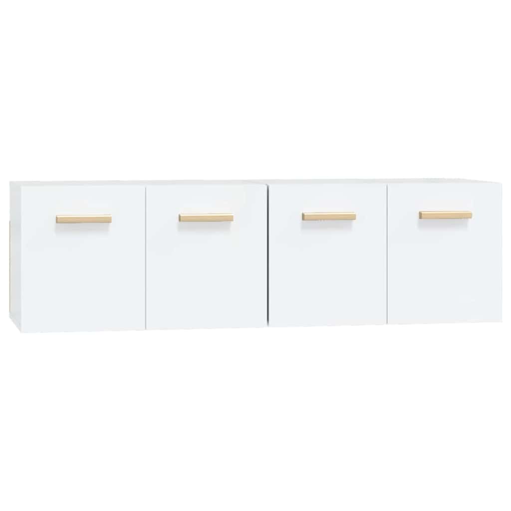 Vidaxl wandkasten 2 st 60x36,5x35 cm bewerkt hout wit