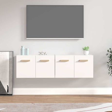 Vidaxl wandkasten 2 st 60x36,5x35 cm bewerkt hout wit