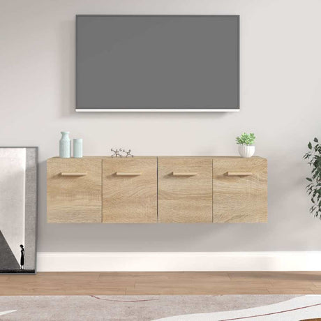 Vidaxl wandkasten 2 st 60x36,5x35 cm bewerkt hout sonoma eikenkleurig