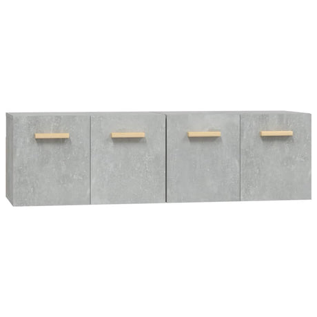 Vidaxl wandkasten 2 st 60x36,5x35 cm bewerkt hout betongrijs