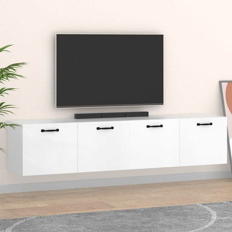 Vidaxl wandkasten 2 st 60x36,5x35 cm bewerkt hout wit