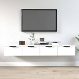 Vidaxl wandkasten 2 st 68x30x20 cm bewerkt hout wit