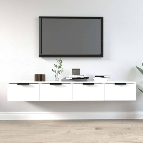 Vidaxl wandkasten 2 st 68x30x20 cm bewerkt hout wit