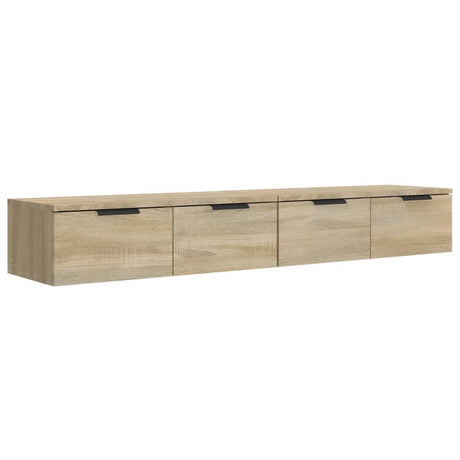 Vidaxl wandkasten 2 st 68x30x20 cm bewerkt hout gerookt eiken