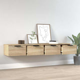 Vidaxl wandkasten 2 st 68x30x20 cm bewerkt hout gerookt eiken