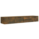 Vidaxl wandkasten 2 st 68x30x20 cm bewerkt hout gerookt eiken