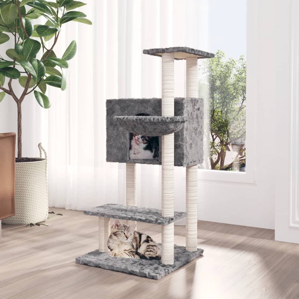 Vidaxl Cat Furniture With Sisal Scratching Posts 108,5 cm lysegrå