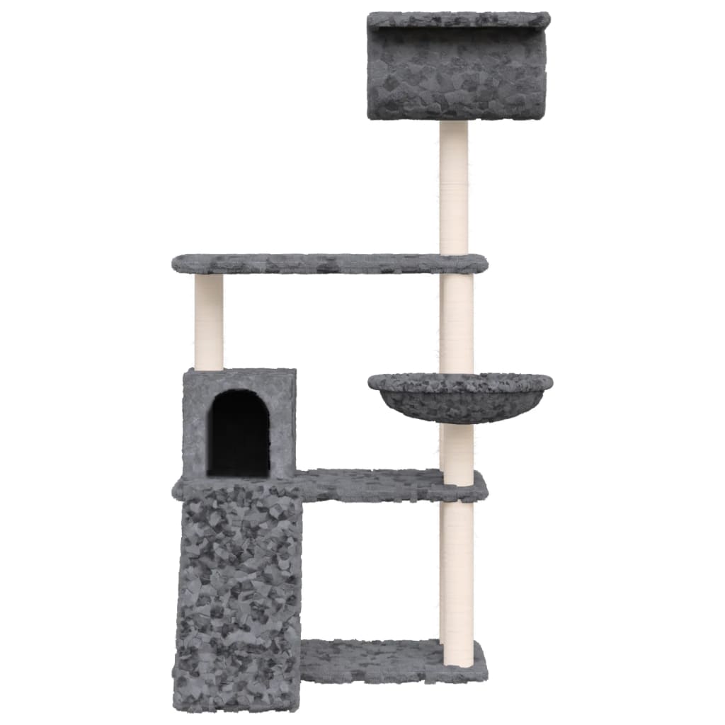 Vidaxl Cat Furniture con graffi di sisal 131 cm grigio scuro