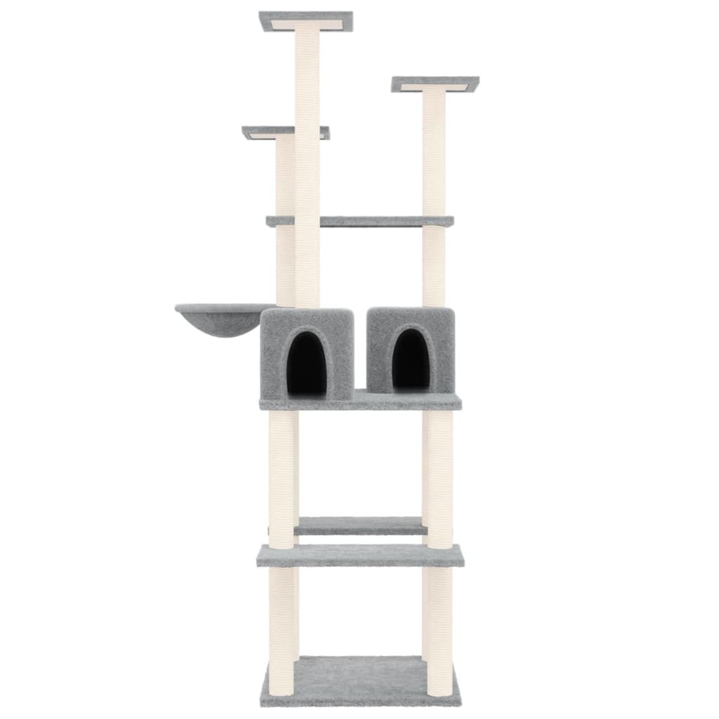 Vidaxl Cat Furniture con graffi di sisal 167 cm grigio chiaro