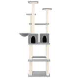 Vidaxl Cat Furniture con graffi di sisal 167 cm grigio chiaro