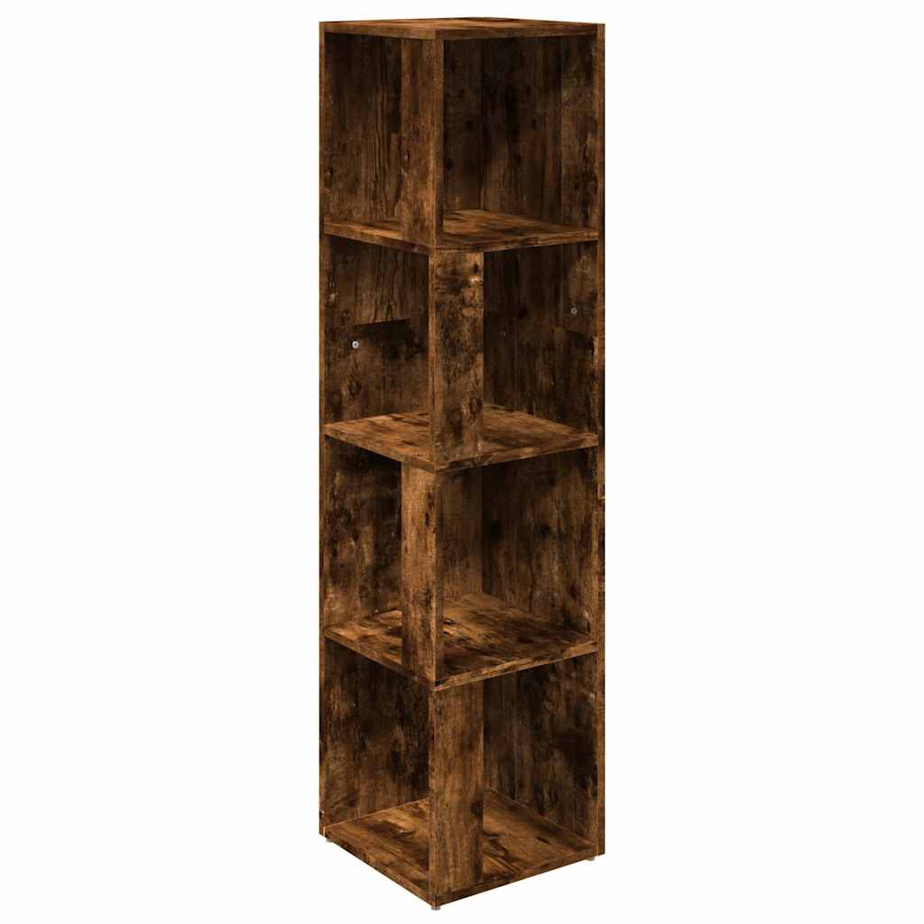 Vidaxl hoekkast 33x33x132 cm bewerkt hout gerookt eikenkleurig