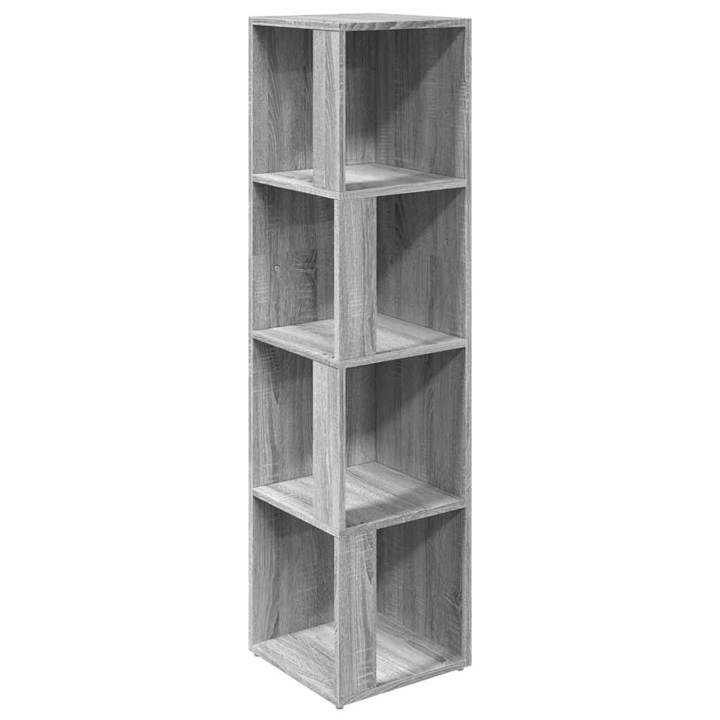Vidaxl hoekkast 33x33x132 cm bewerkt hout grijs sonoma eikenkleurig